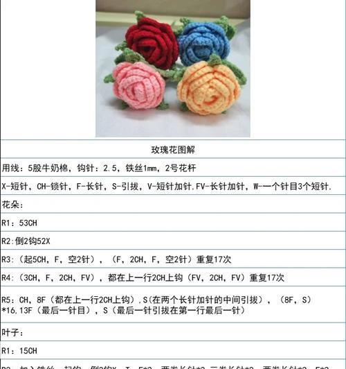 玫瑰花教程钩针渐变图解视频大全