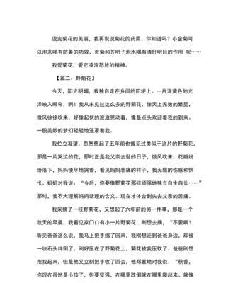 菊花作文开头摘抄及感悟