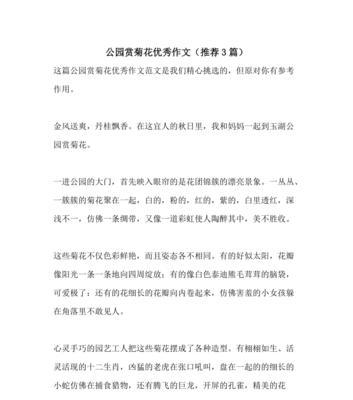 菊花作文开头摘抄及感悟