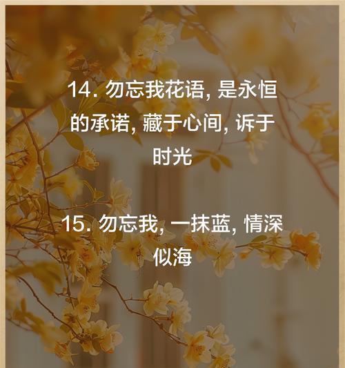 勿忘我花语的深层含义是什么？