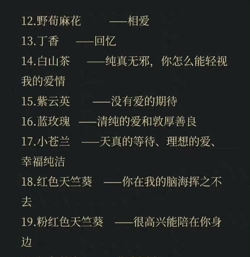 高贵的爱在花语中通常用哪种花来表达？