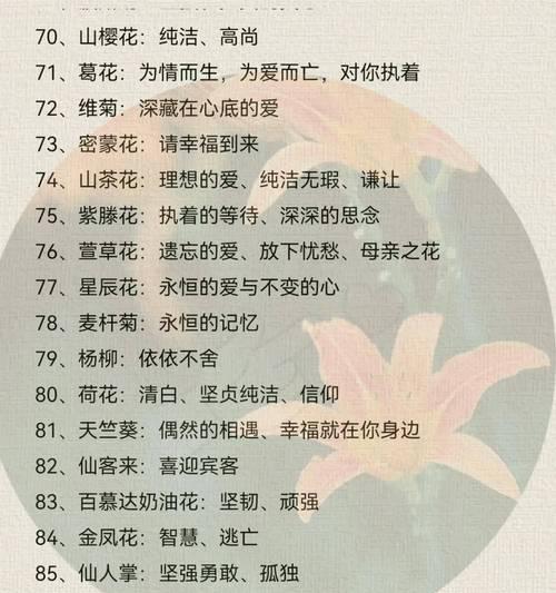 哪种花代表模仿？
