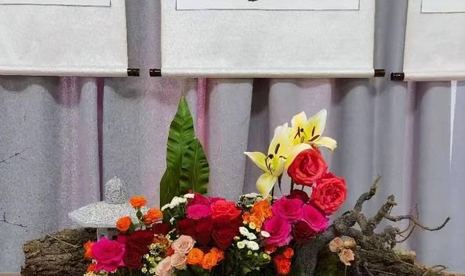 如何用词汇形容插花技术的精湛？