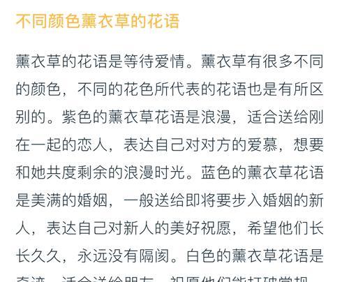 薰衣草的花语是什么？如何用它表达爱意？