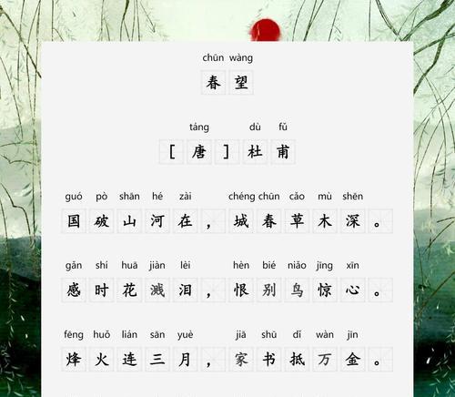 春望中的花寓意是什么？如何解读花卉语言？