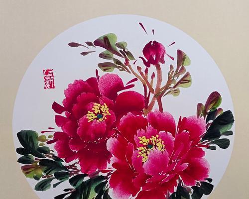 红牡丹（花开花落，生命的律动）