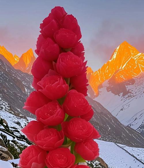白色花与红色花组合的含义是什么？